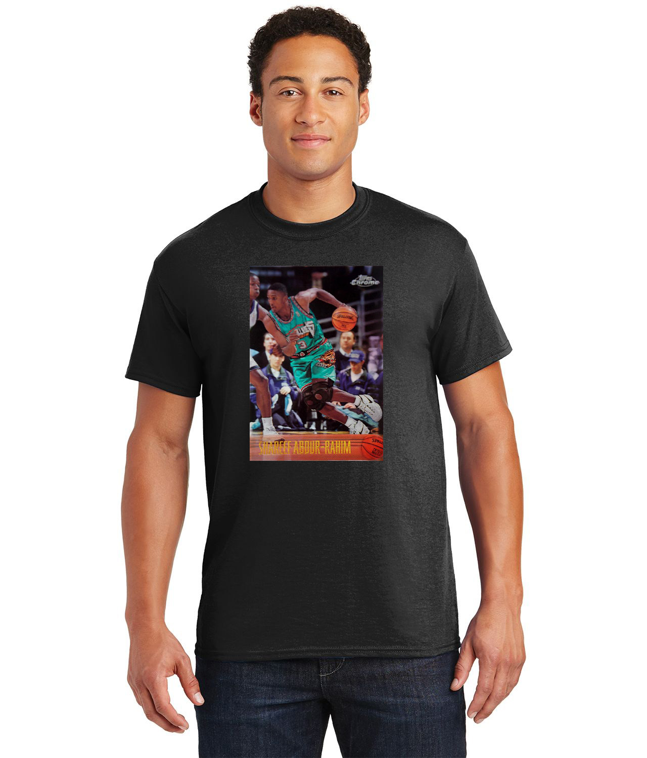 Vancouver Grizzlies 1996-97 Season Shareef Abdur-Rahim Photo NBA Basketball Logo Customized Design on  Unisex Tshirt Tee