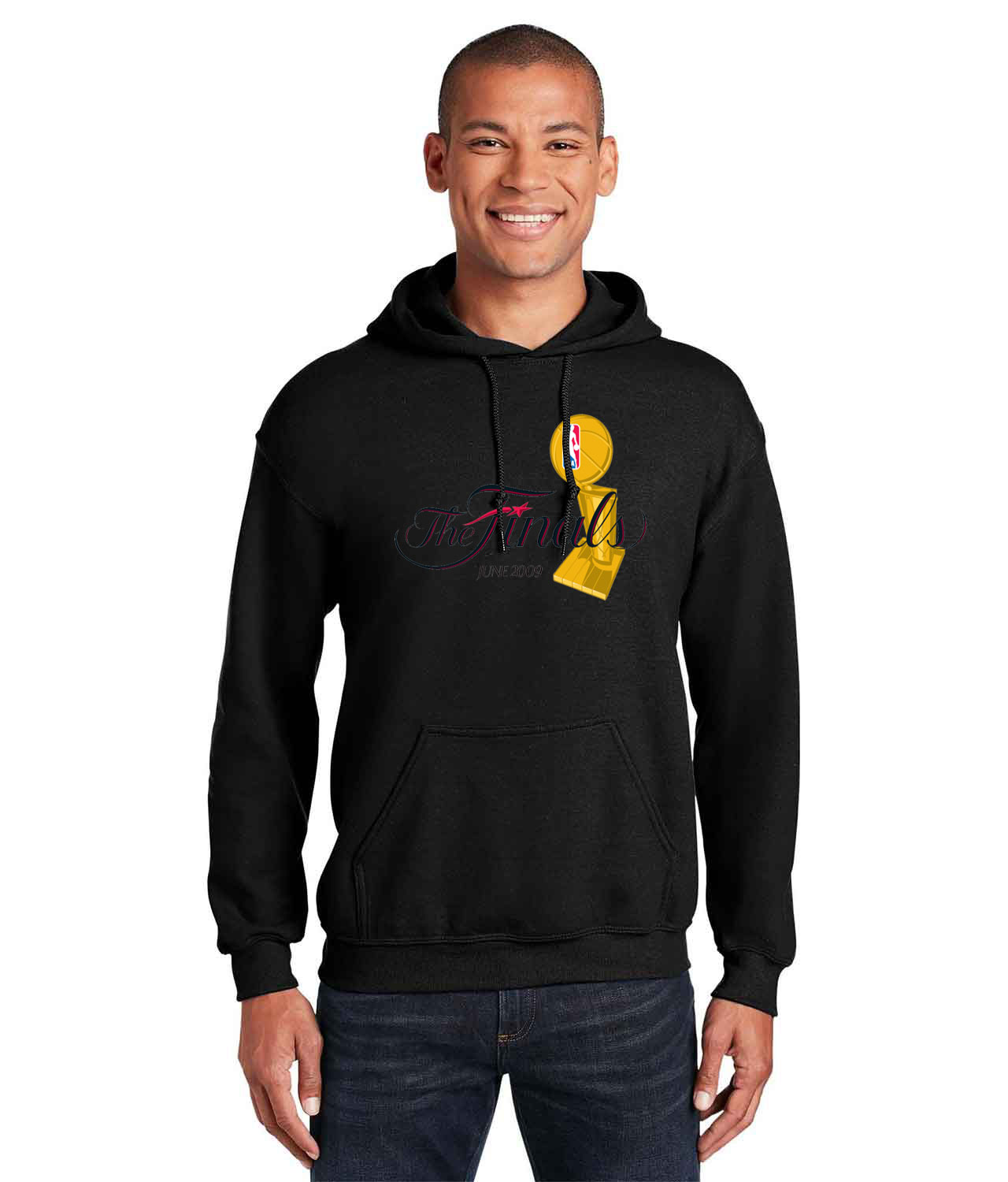 2009 NBA Finals June 2009 NBA Basketball Logo Customized Design on Unisex Hooded Sweatshirt