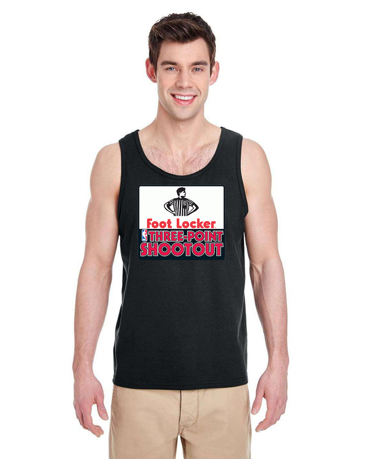 NBA All-Star Game Special Event Three-Point Shootout NBA Basketball Logo Symbol Emblem Customized Design on Unisex Tank Top