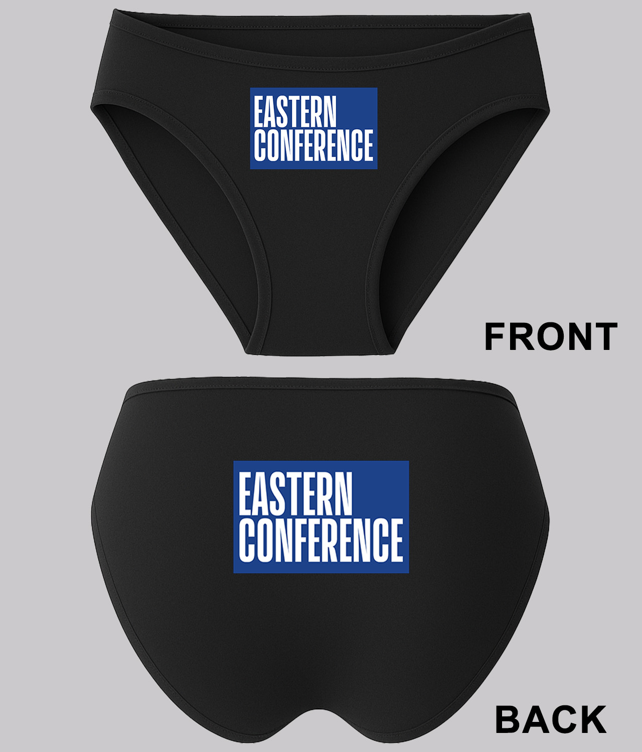 NBA Eastern Conference Dark Logo NBA Basketball Logo Symbol Emblem Customized Design on Women's Bikini Brief Underwear