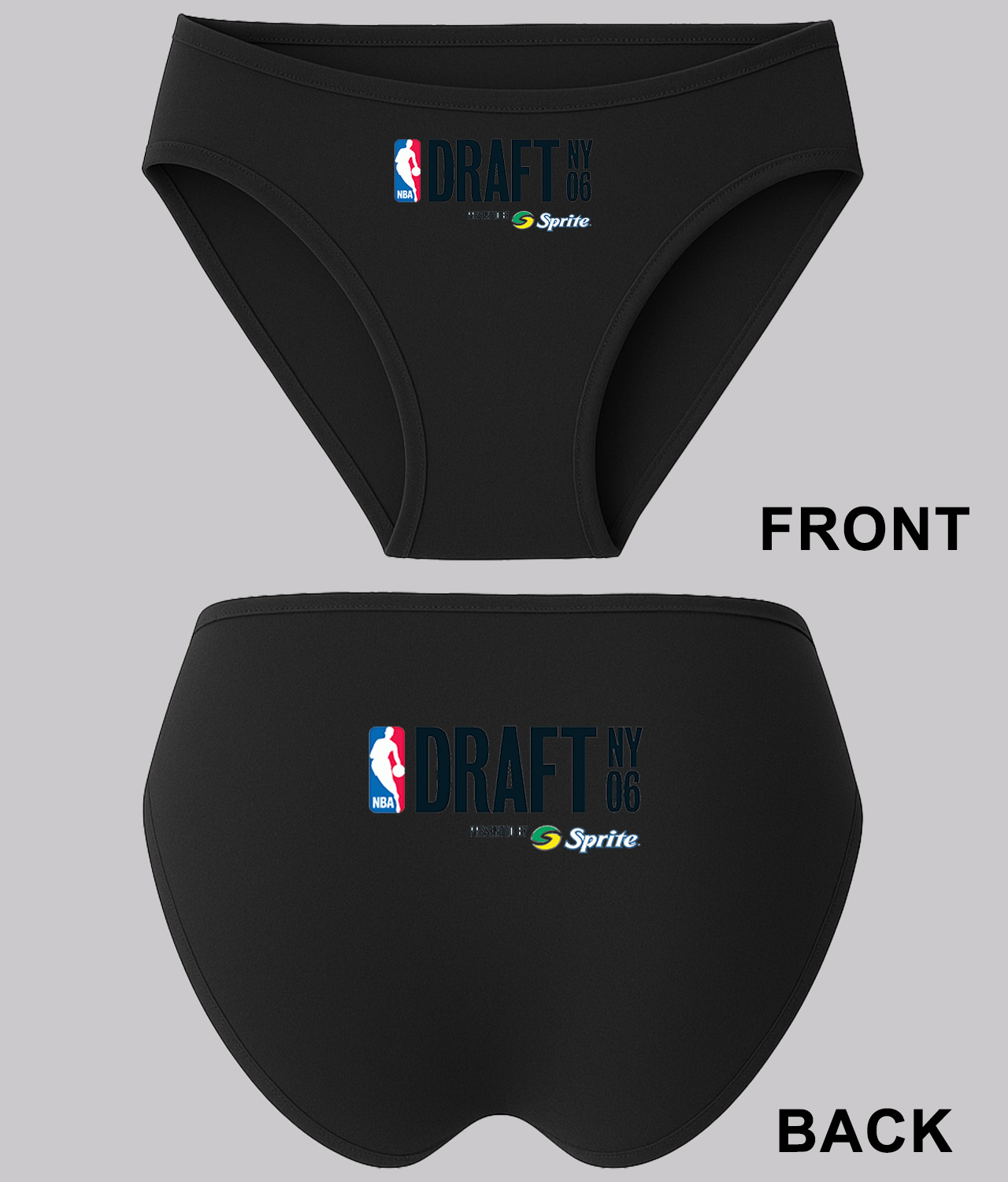2006 NBA Draft New York NBA Basketball Logo Symbol Emblem Customized Design on Women's Bikini Brief Underwear