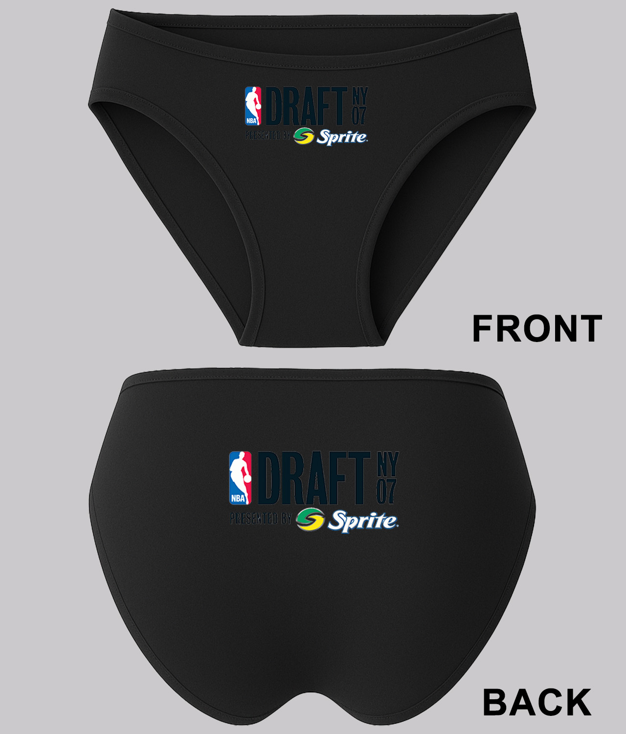 2007 NBA Draft New York NBA Basketball Logo Symbol Emblem Customized Design on Women's Bikini Brief Underwear