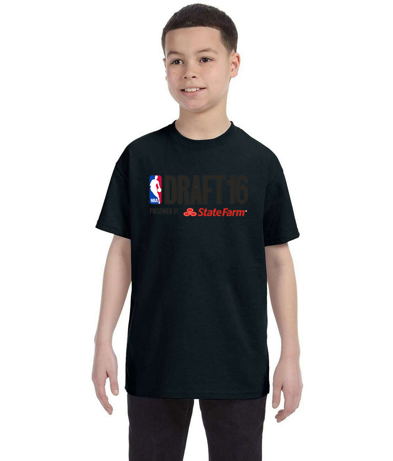 2016 NBA Draft NBA Basketball Logo Symbol Emblem Customized Design on Youth T-Shirt Tee