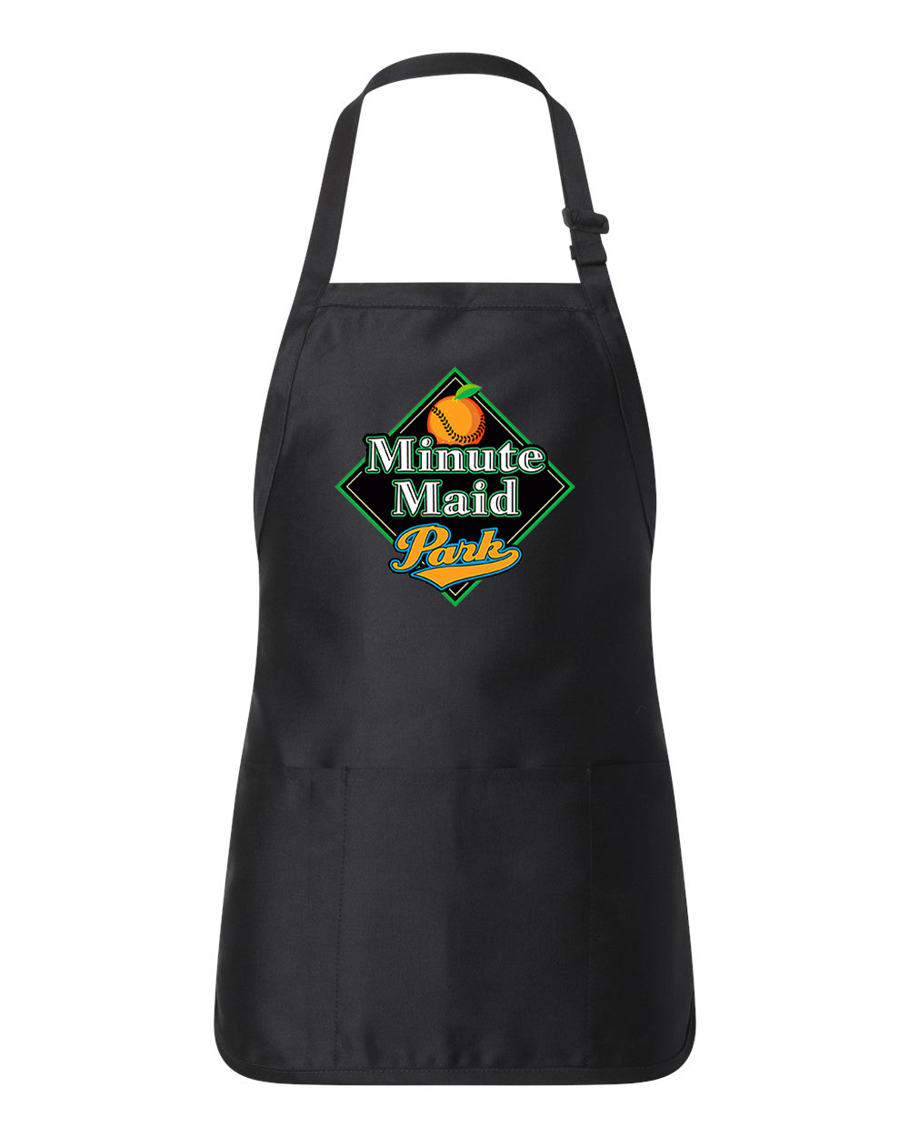 Houston Astros Minute Maid Park - Houston, TX Baseball Logo Customized Design on Full-Length Apron with Pouch Pocket