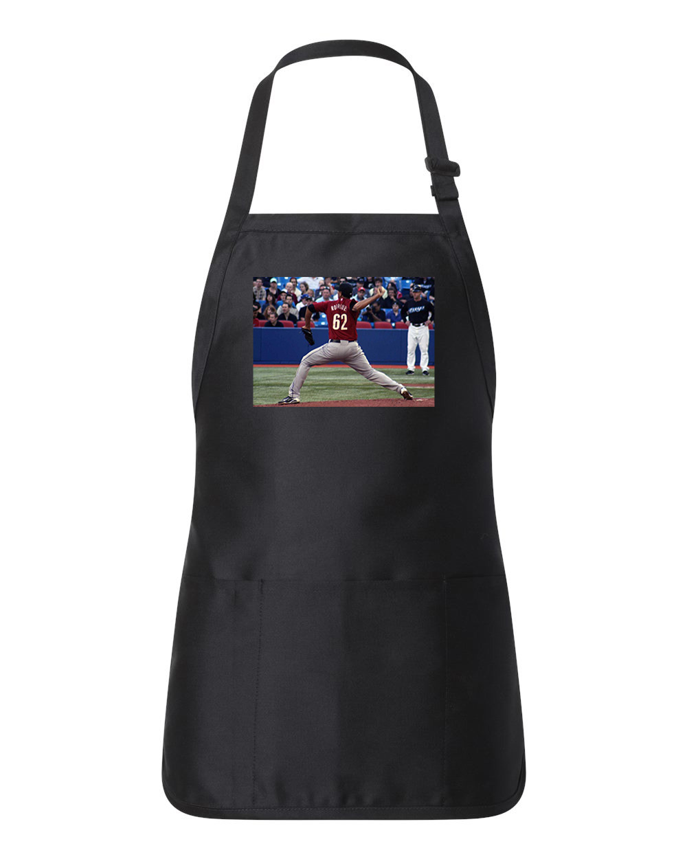 2011 62 Rodriquez Houston Astros Photo Baseball Logo Customized Design on Full-Length Apron with Pouch Pocket