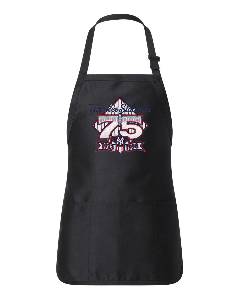 75th Anniversary Of New York Yankee Stadium Baseball Logo Customized Design on Full-Length Apron with Pouch Pocket