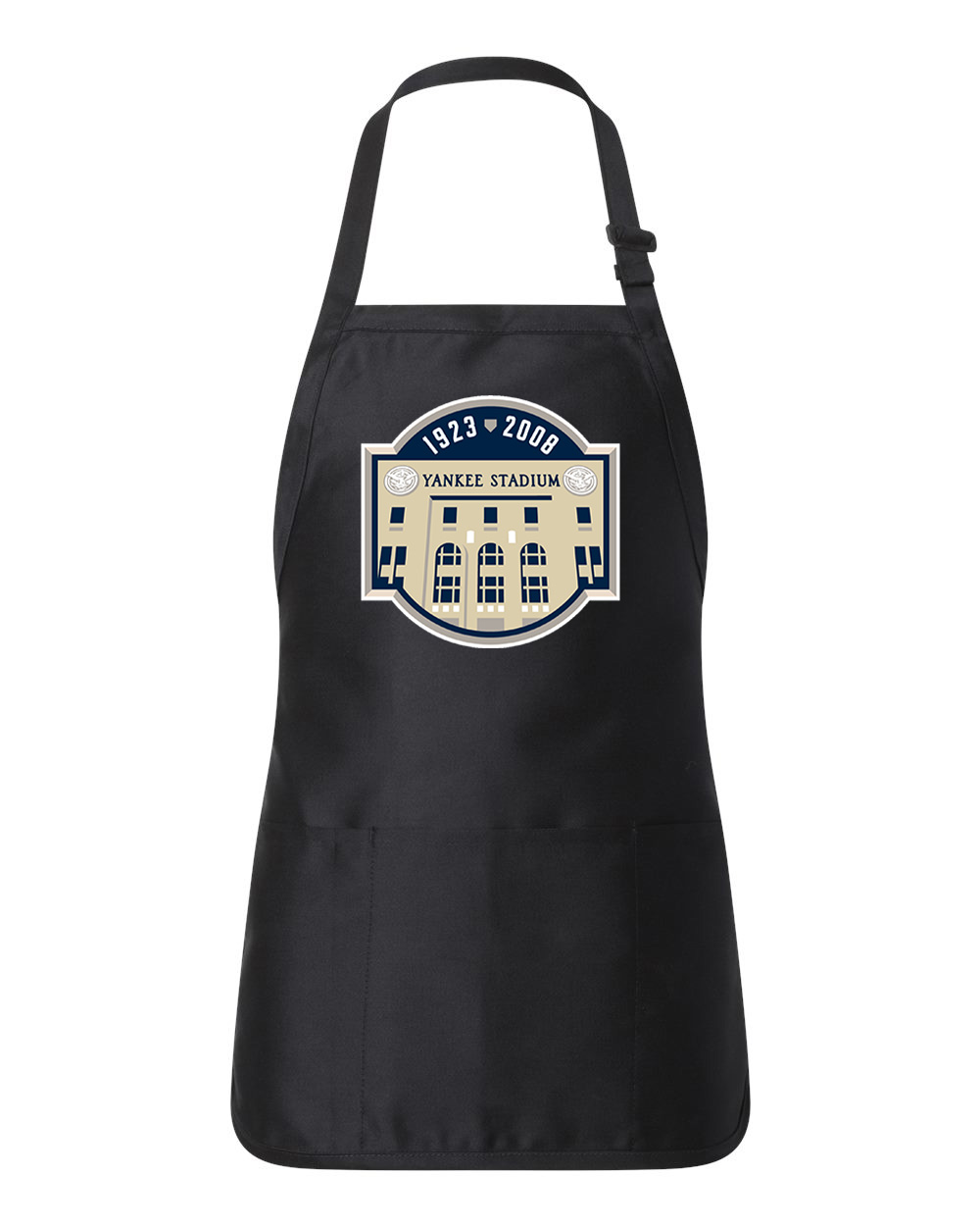 Final Season Of New York Yankee Stadium Baseball Logo Customized Design on Full-Length Apron with Pouch Pocket