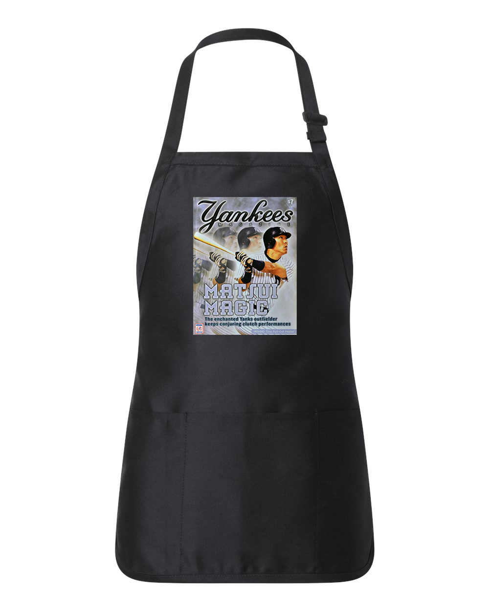 New York Yankees Program 2005 Baseball Logo Customized Design on Full-Length Apron with Pouch Pocket