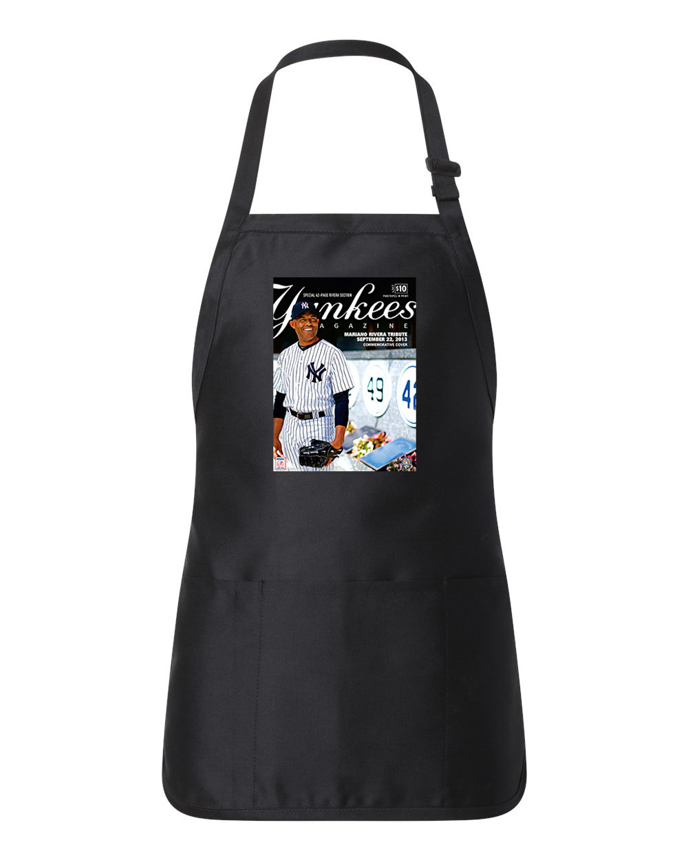 New York Yankees Program 2013 Baseball Logo Customized Design on Full-Length Apron with Pouch Pocket