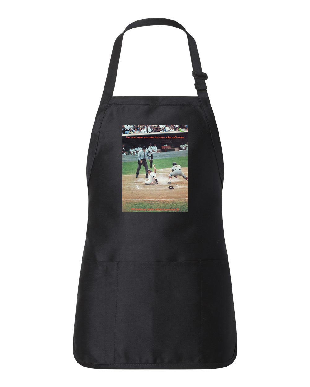Baltimore Orioles Official 1970 Scorebook Baseball Logo Customized Design on Full-Length Apron with Pouch Pocket