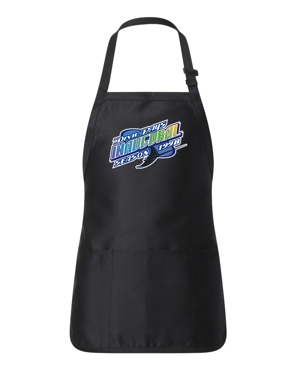 Tampa Bay Devil Rays Inaugural Season 1998 Baseball Logo Customized Design on Full-Length Apron with Pouch Pocket