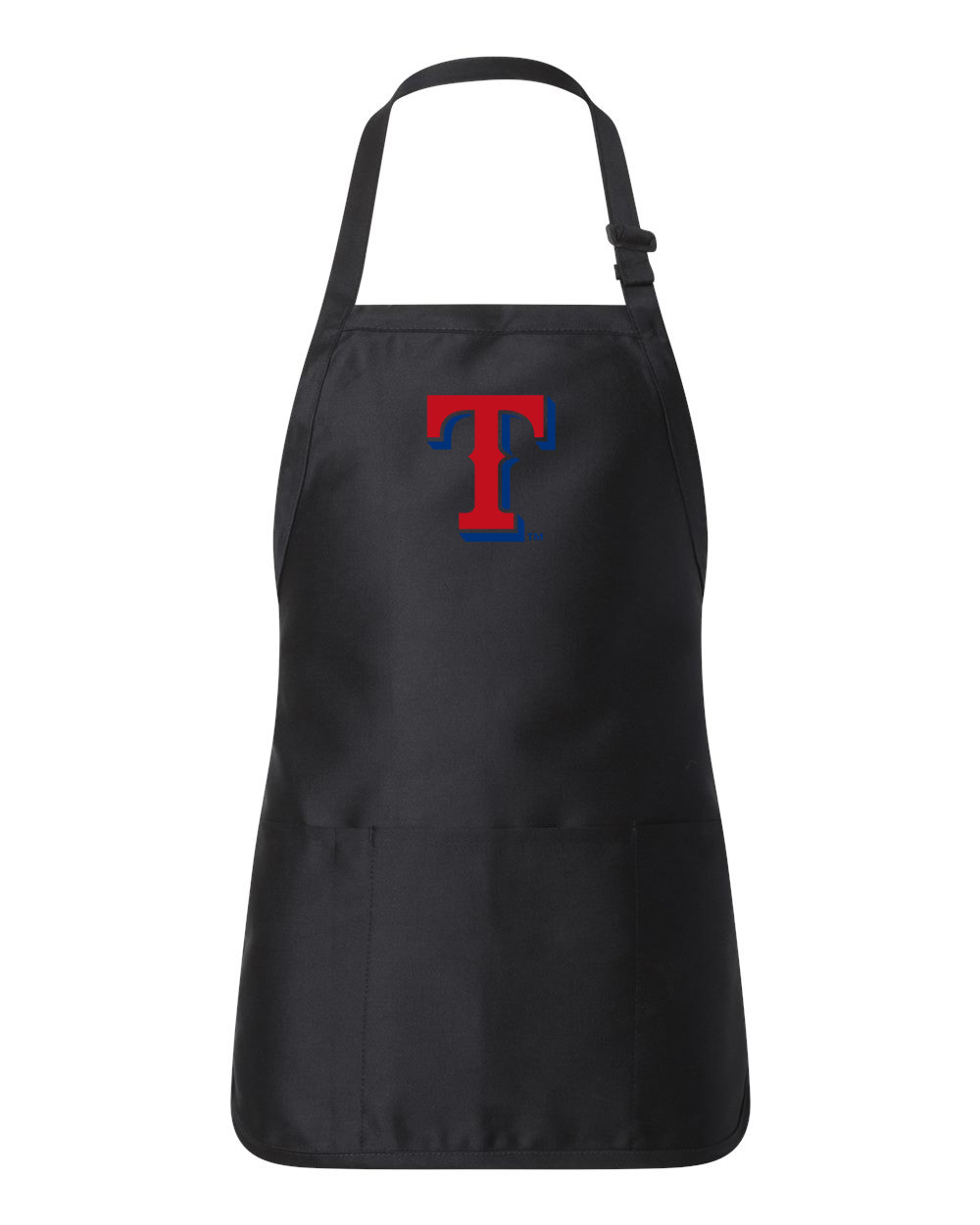 Texas Rangers Symbol Baseball Logo Customized Design on Full-Length Apron with Pouch Pocket