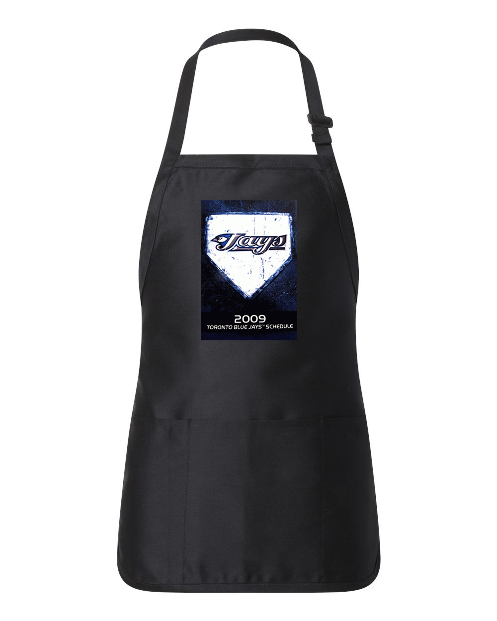 Toronto Blue Jays Pocket Schedule 2009 Baseball Logo Customized Design on Full-Length Apron with Pouch Pocket