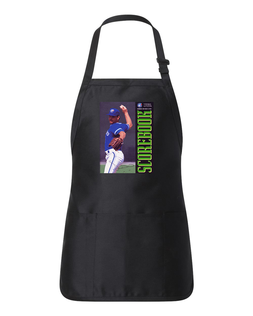 1992 Toronto Blue Jays Game Program - Duane Ward Baseball Logo Customized Design on Full-Length Apron with Pouch Pocket