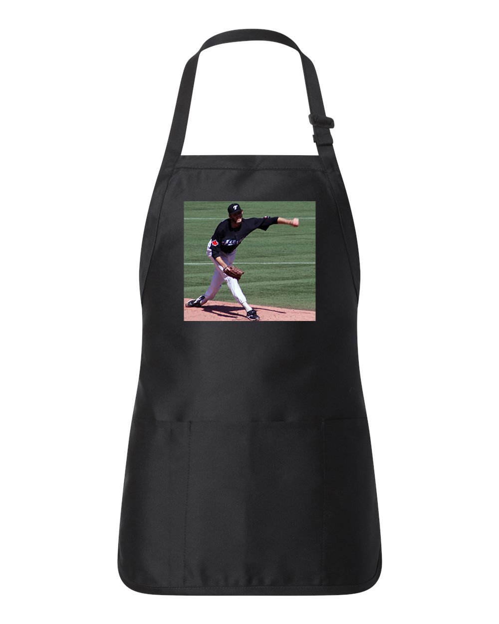2009 Brian Tallet Pitch Toronto Blue Jays Photo Baseball Logo Customized Design on Full-Length Apron with Pouch Pocket