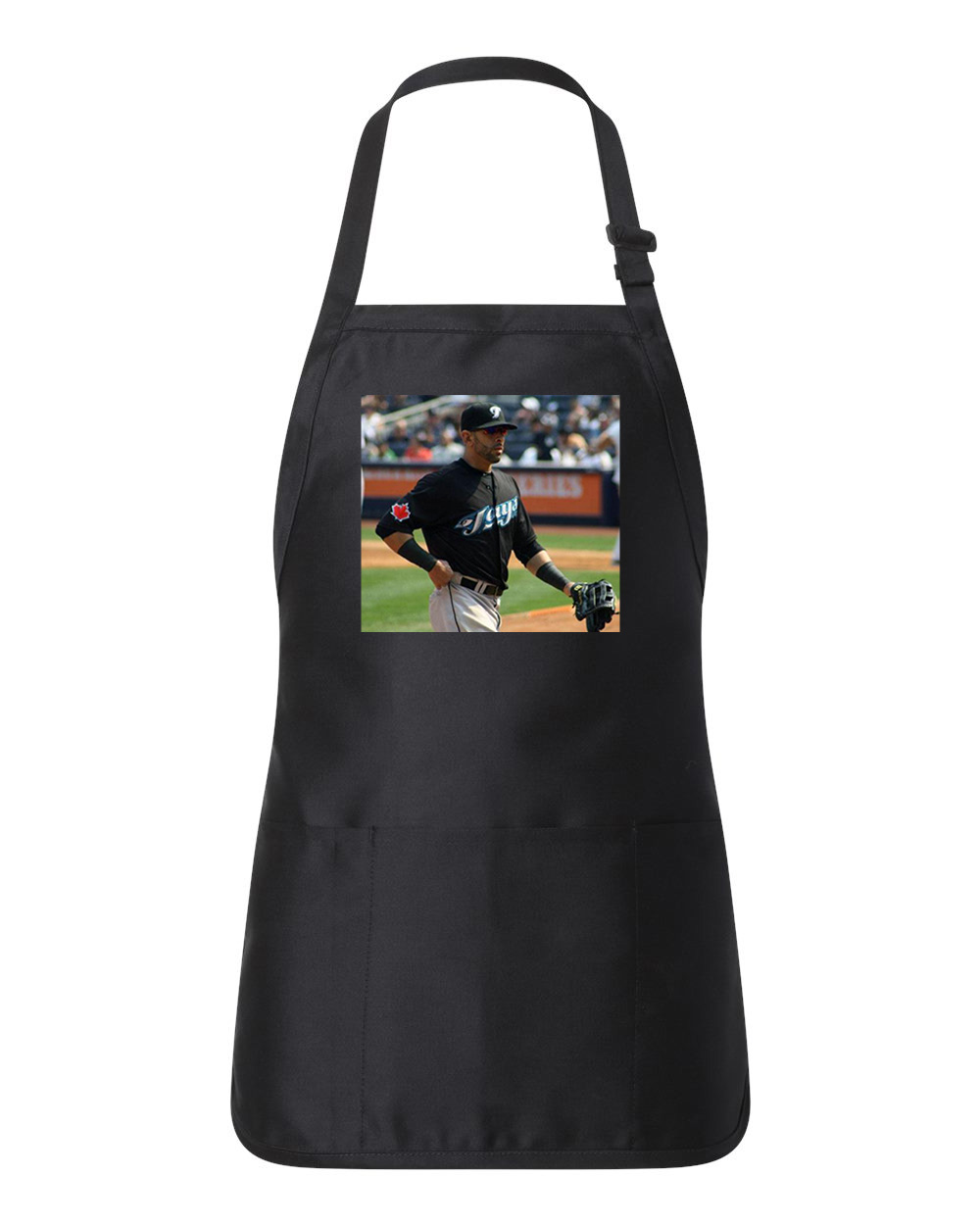 2011 Jose Bautista Toronto Blue Jays Photo Baseball Logo Customized Design on Full-Length Apron with Pouch Pocket