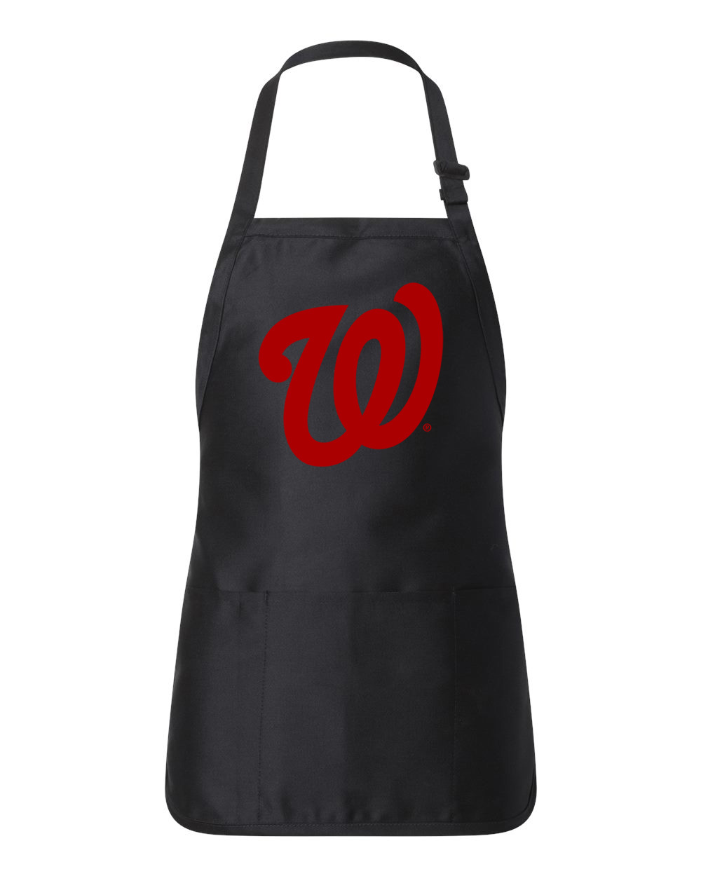 Washington Nationals Symbol Baseball Logo Customized Design on Full-Length Apron with Pouch Pocket