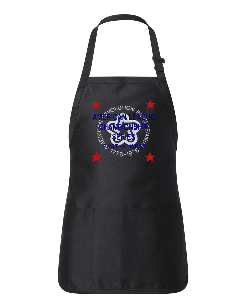 1976 American League Championship Series East Vs. West ALCS Baseball Logo Customized Design on Full-Length Apron with Pouch Pocket