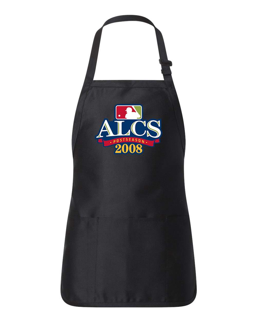 2008 American League Championship Series Post Season ALCS Baseball Logo Customized Design on Full-Length Apron with Pouch Pocket
