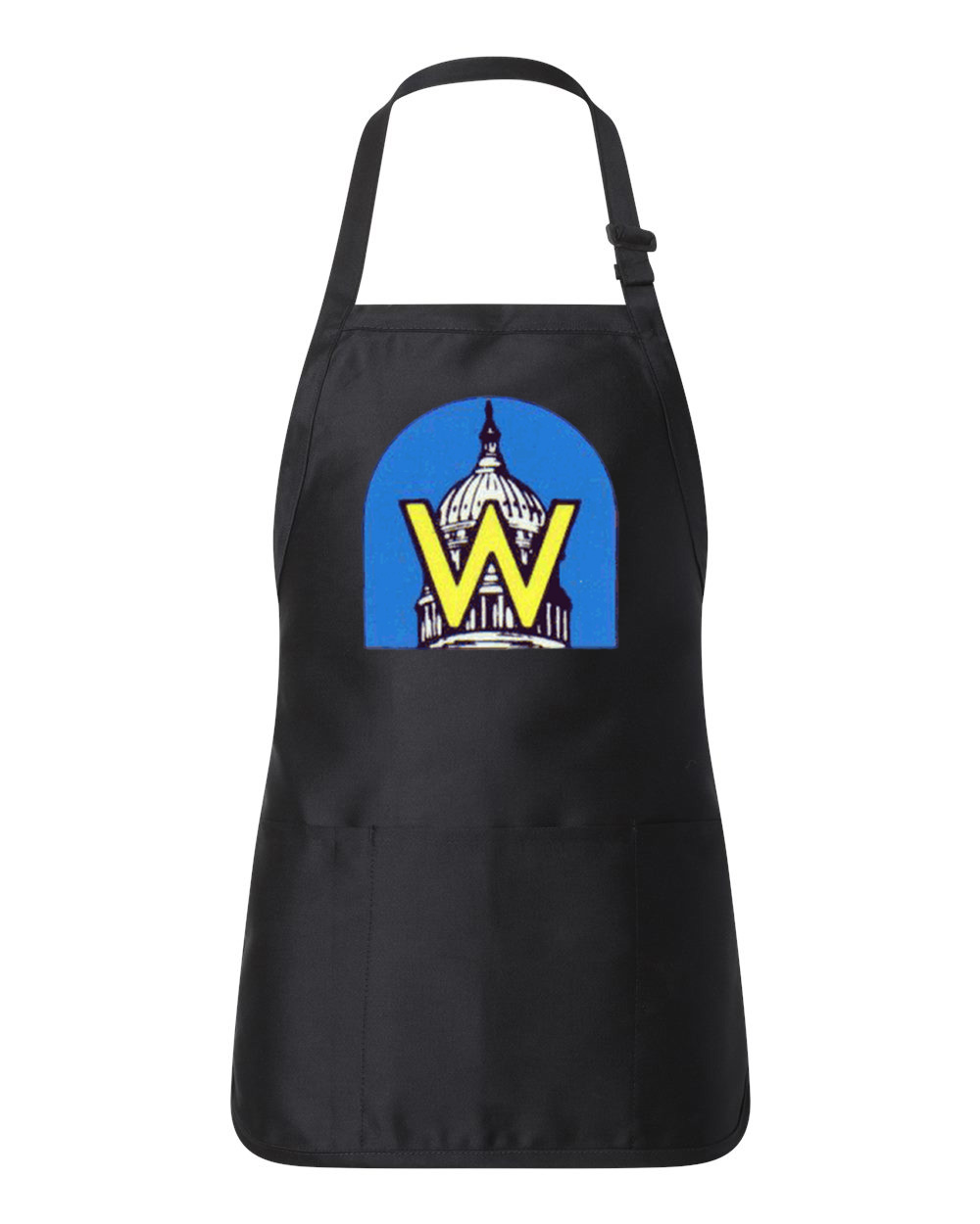 Washington Nationals Capitol Dome Baseball Logo Customized Design on Full-Length Apron with Pouch Pocket