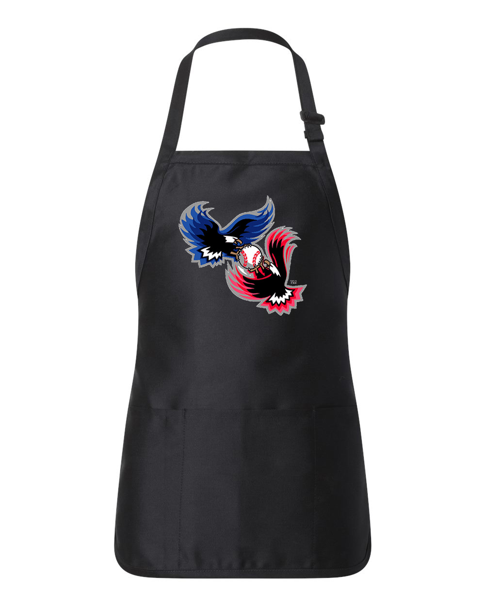 Major League Baseball Interleague AL And NL Eagles Fighting Baseball Logo Customized Design on Full-Length Apron with Pouch Pocket