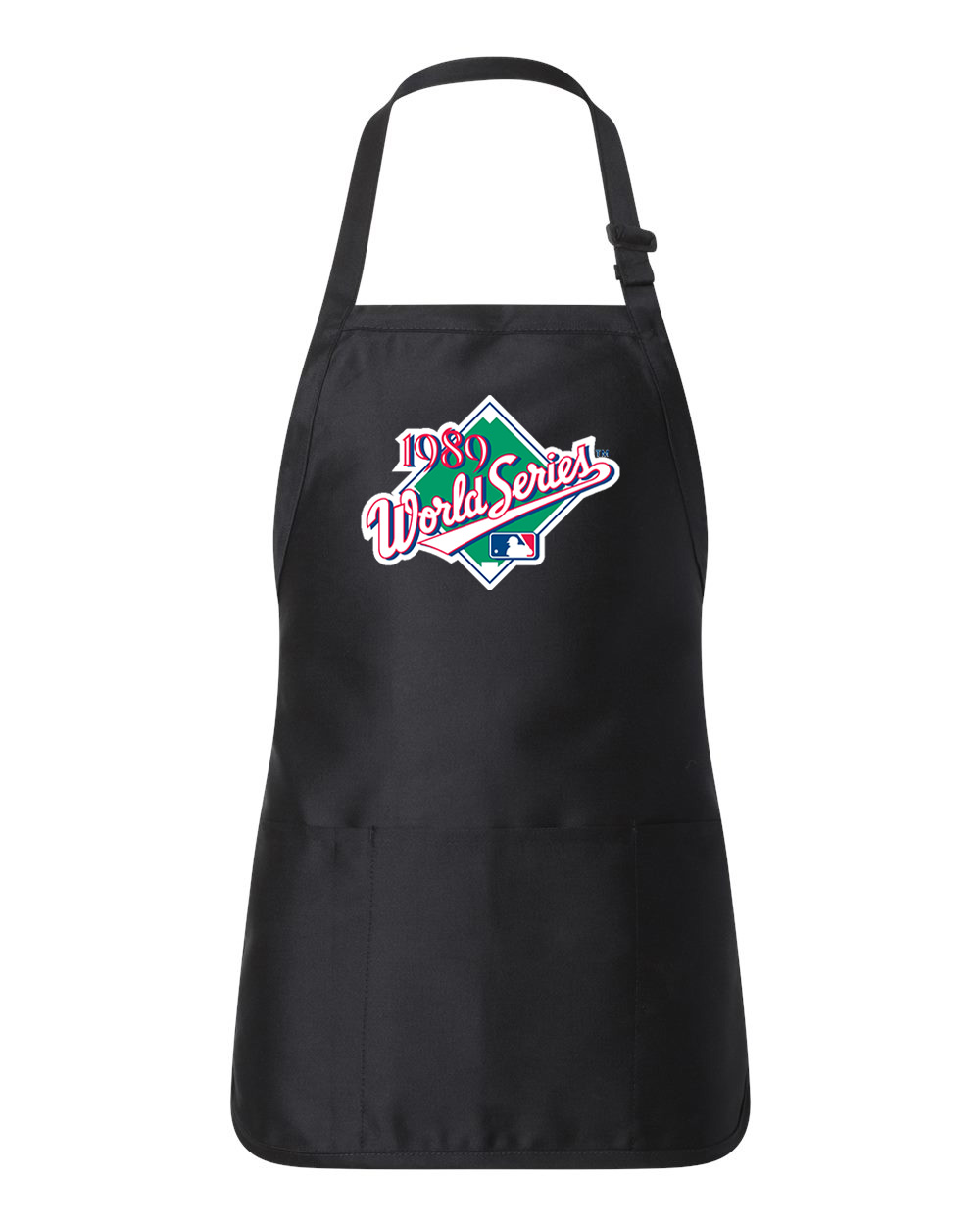 1989 MLB World Series Alternate Baseball Logo Customized Design on Full-Length Apron with Pouch Pocket