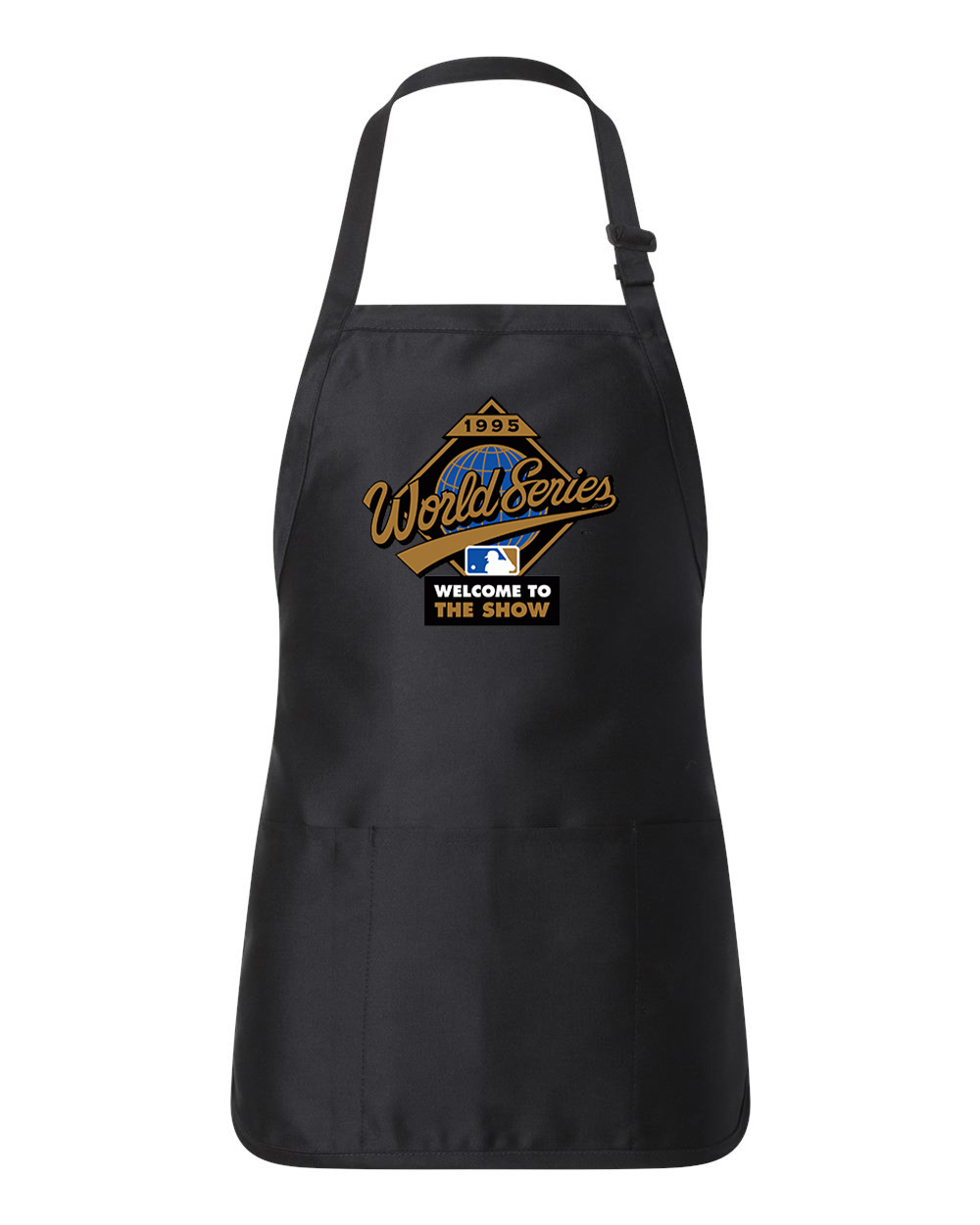 MLB World Series Welcome To The Show 1995 Alternate Baseball Logo Customized Design on Full-Length Apron with Pouch Pocket