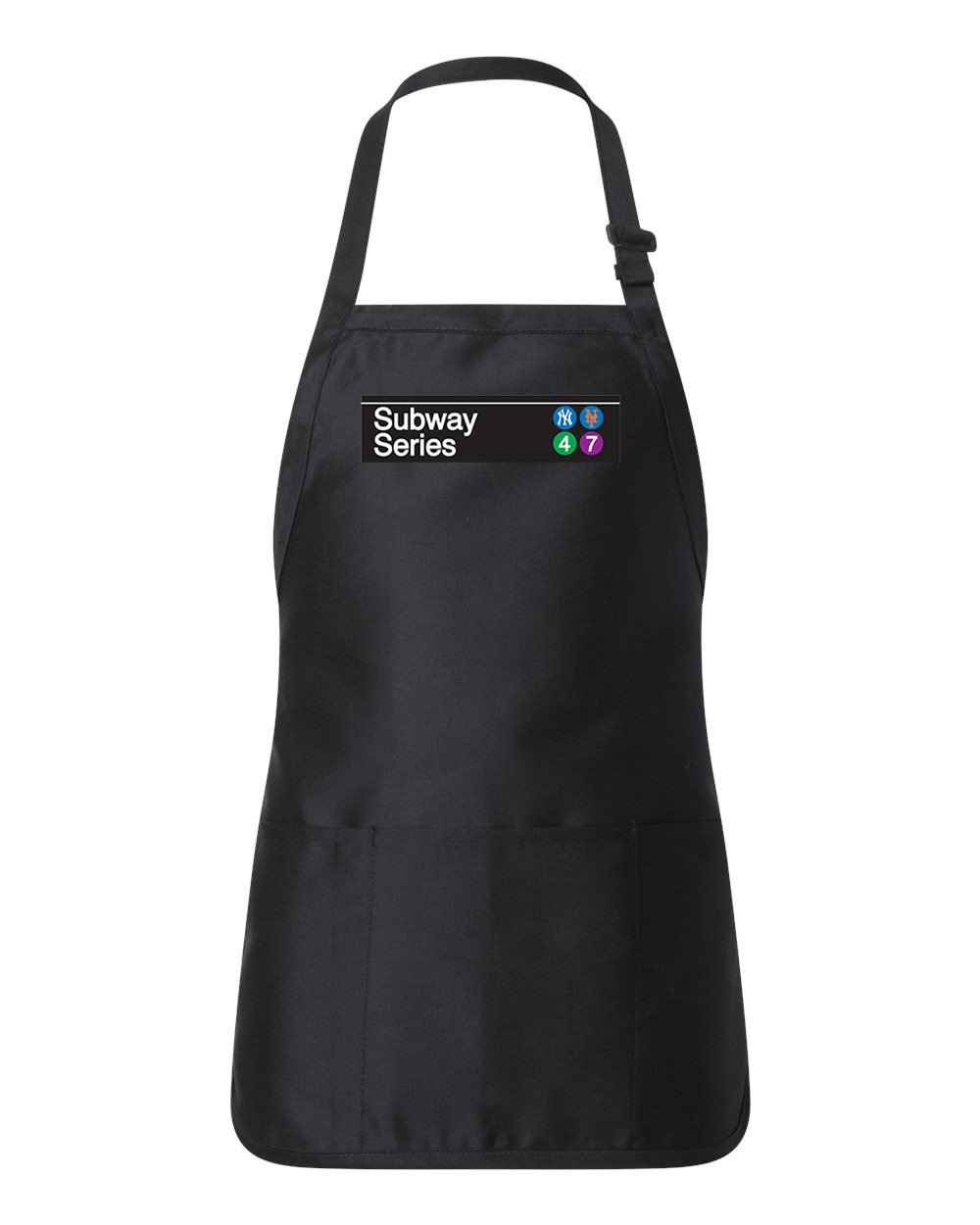 MLB World Series - Subway Series 2000 Alternate Baseball Logo Customized Design on Full-Length Apron with Pouch Pocket