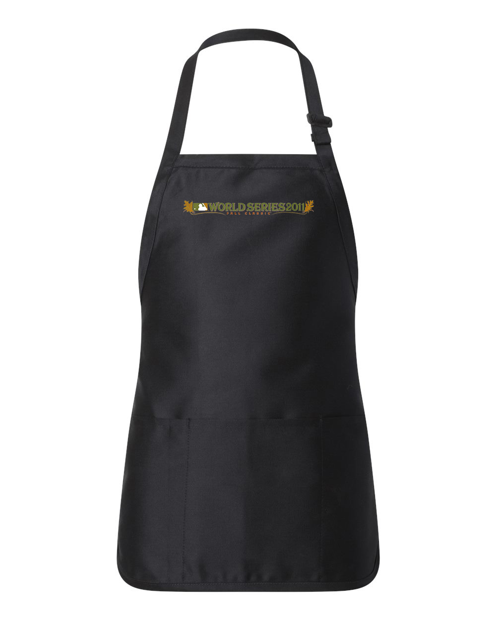 MLB World Series 2011 Fall Classic Baseball Logo Customized Design on Full-Length Apron with Pouch Pocket