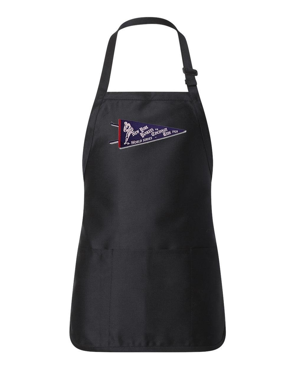 MLB World Series Pennant 1939 Baseball Logo Customized Design on Full-Length Apron with Pouch Pocket