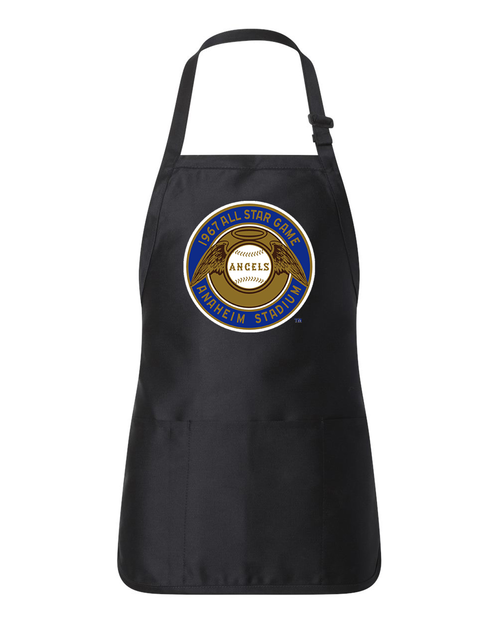 1967 MLB All-Star Game At Anaheim Stadium Anaheim California Baseball Logo Customized Design on Full-Length Apron with Pouch Pocket