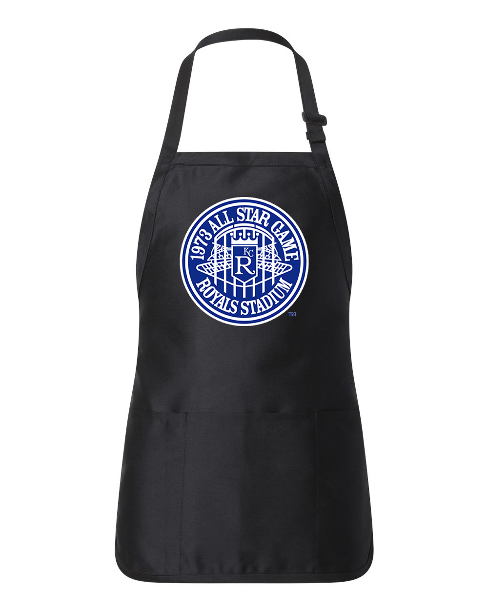 1973 MLB All-Star Game At Royals Stadium Kansas City Missouri Baseball Logo Customized Design on Full-Length Apron with Pouch Pocket