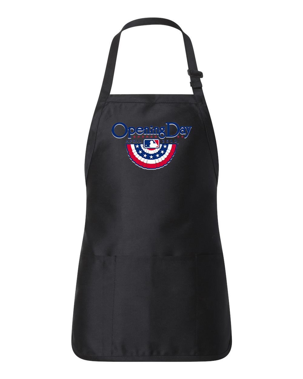 2011 MLB Opening Day Baseball Logo Customized Design on Full-Length Apron with Pouch Pocket