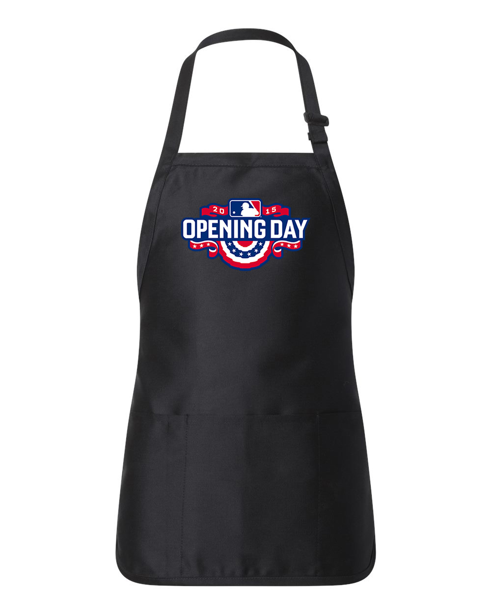 MLB 2015 Opening Day Baseball Logo Customized Design on Full-Length Apron with Pouch Pocket