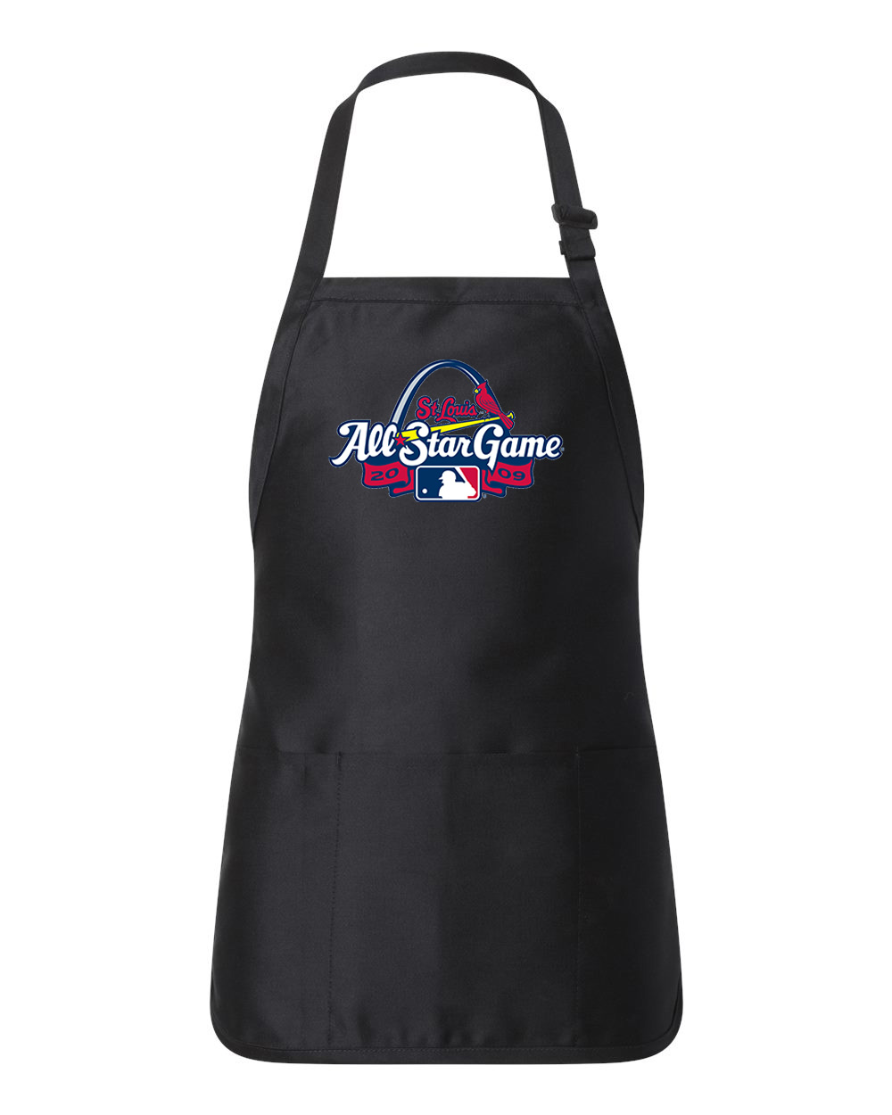 2009 MLB All-Star Game At Busch Stadium In St. Louis Missouri Baseball Logo Customized Design on Full-Length Apron with Pouch Pocket