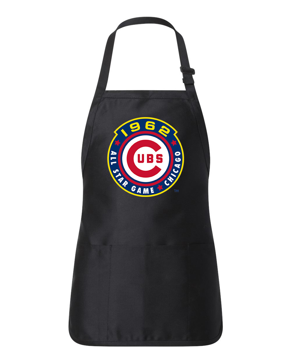 1962 MLB All-Star Game Wrigley Field Chicago Illinois Baseball Logo Customized Design on Full-Length Apron with Pouch Pocket
