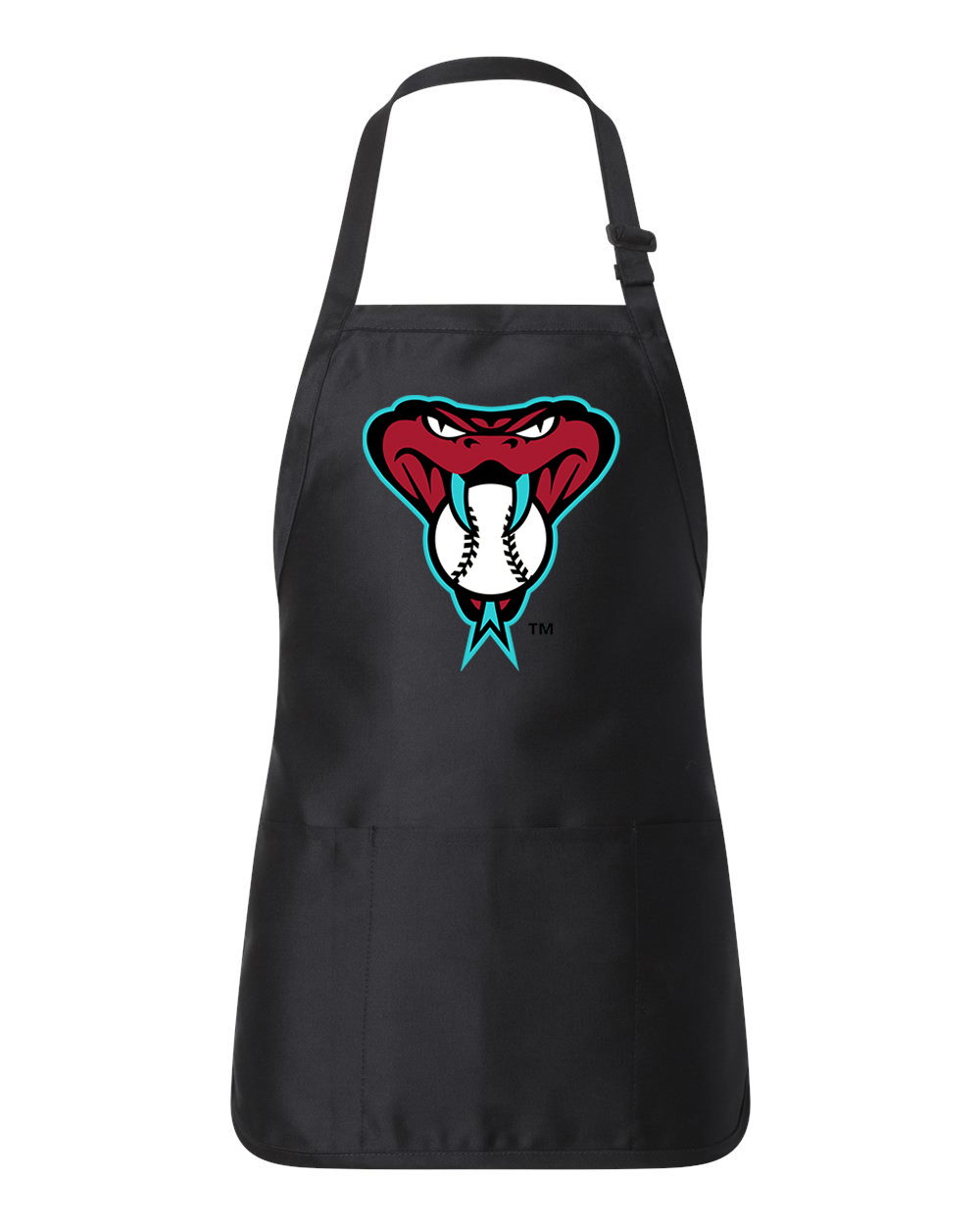 Arizona Diamondbacks 2016 Snake Head Alternate Baseball Logo Customized Design on Full-Length Apron with Pouch Pocket