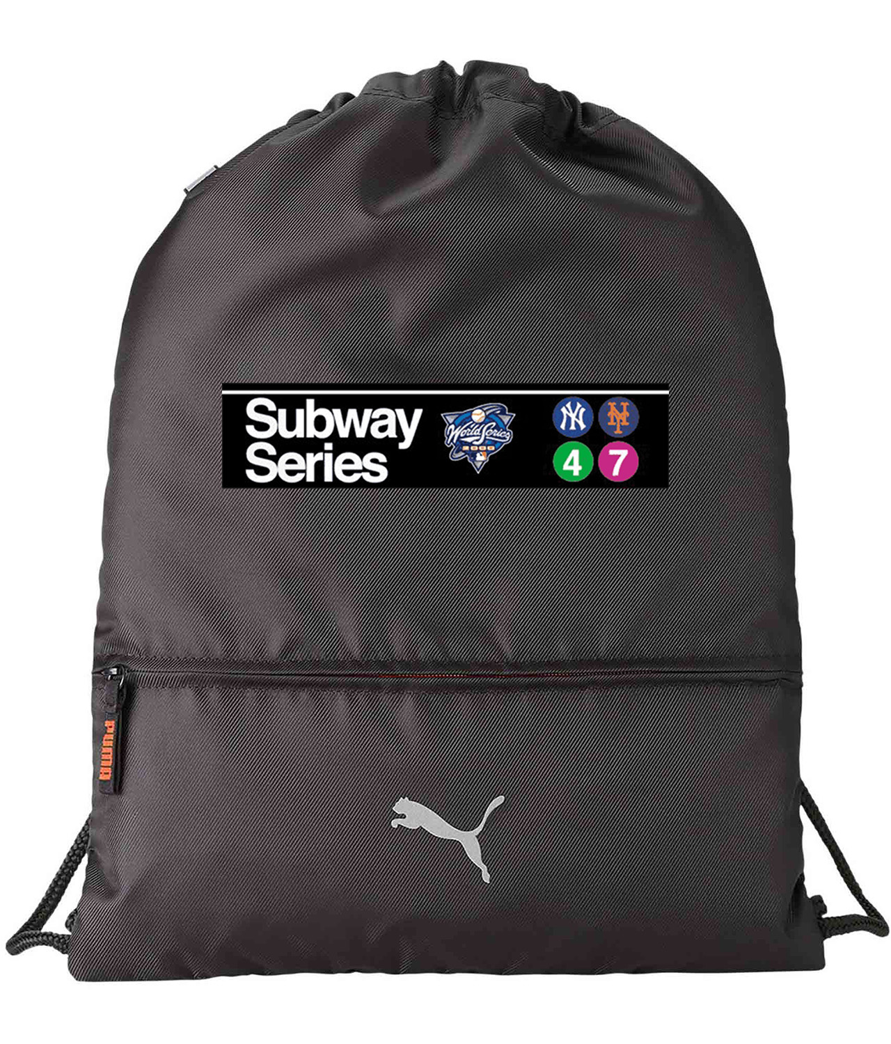 2000 World Series Subway Series New York Yankees Special Baseball Logo Symbol Emblem Customized Design on Lightweight Drawstring Backpack Bag
