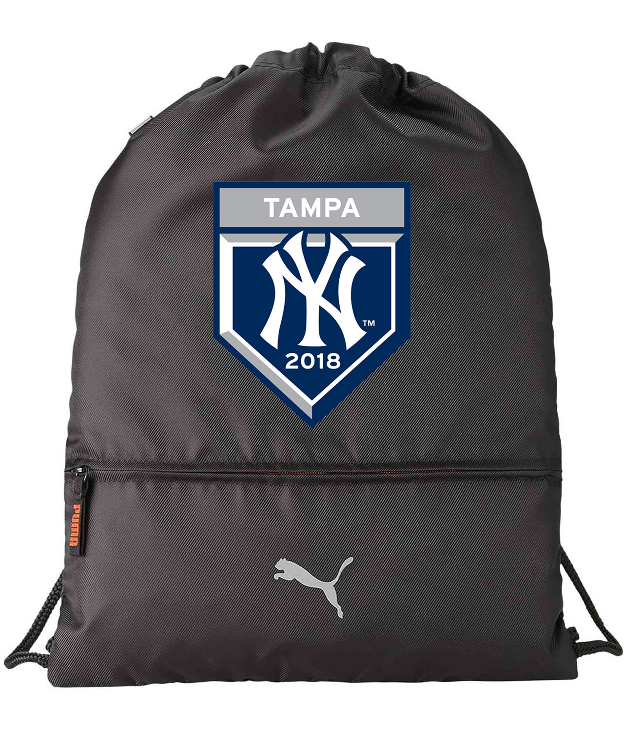 New York Yankees 2018 Spring Training Baseball Logo Symbol Emblem Customized Design on Lightweight Drawstring Backpack Bag