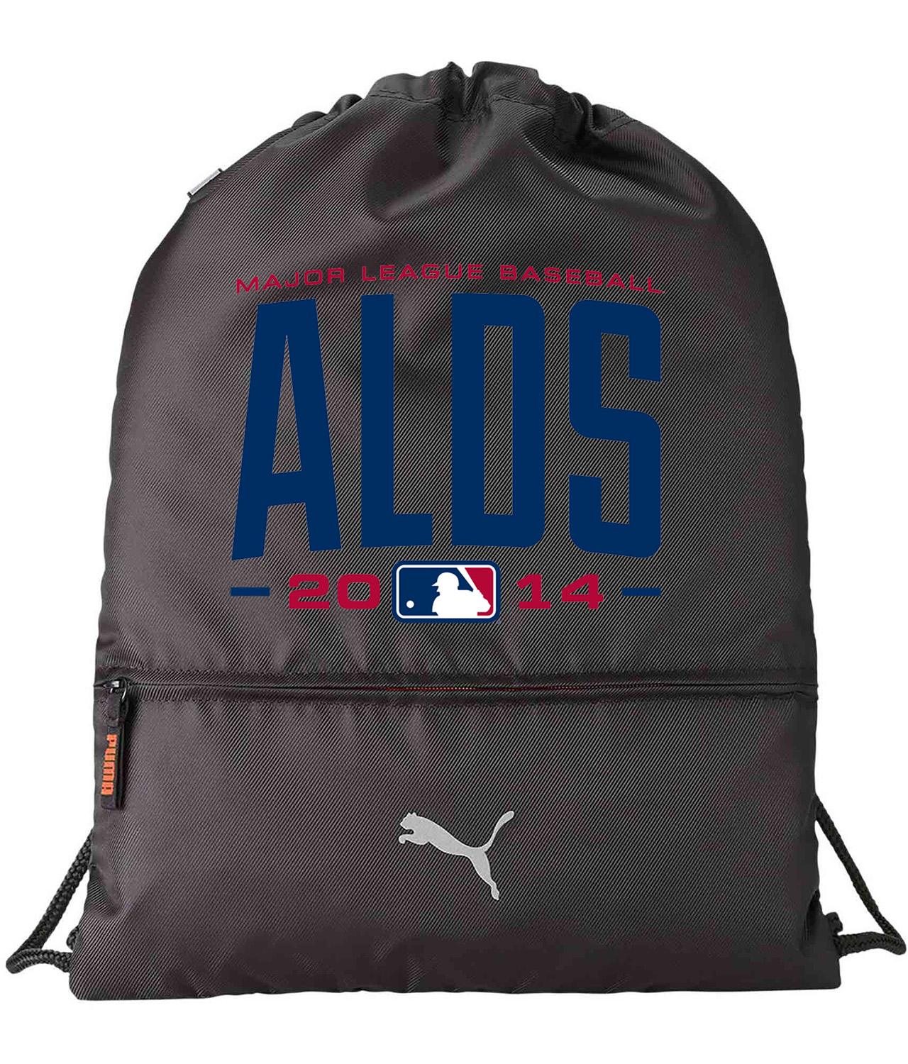 2014 American League Divisional Series (ALDS) Primary Baseball Logo Symbol Emblem Customized Design on Lightweight Drawstring Backpack Bag