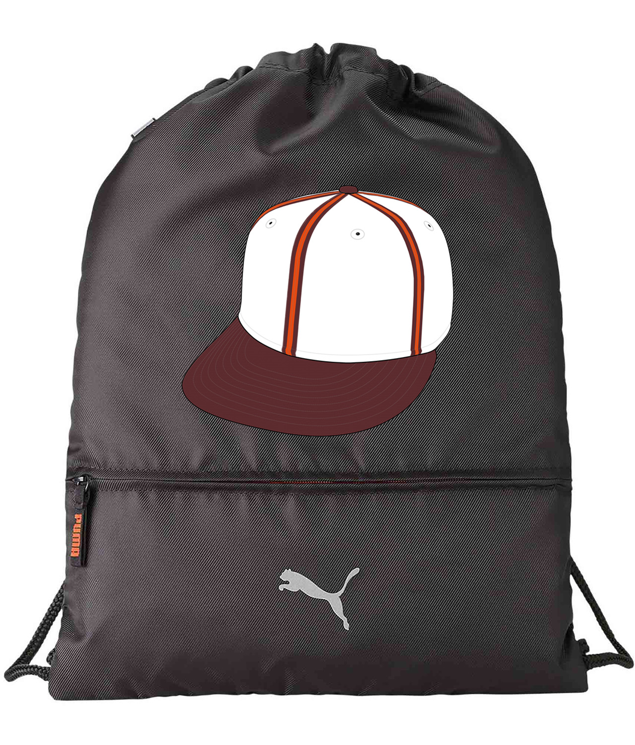 St. Louis Browns Cap 1940-45 Baseball Logo Symbol Emblem Customized Design on Lightweight Drawstring Backpack Bag