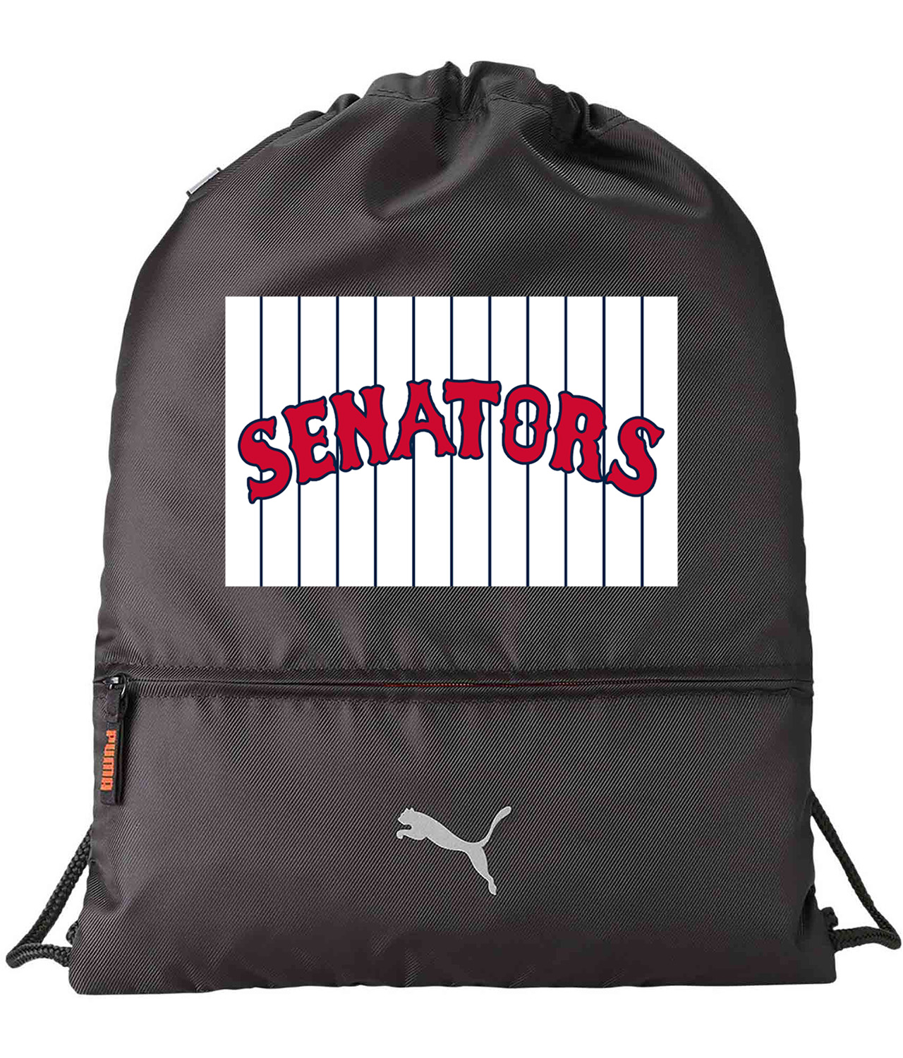 Washington Senators Cap 1961-62 Baseball Logo Symbol Emblem Customized Design on Lightweight Drawstring Backpack Bag