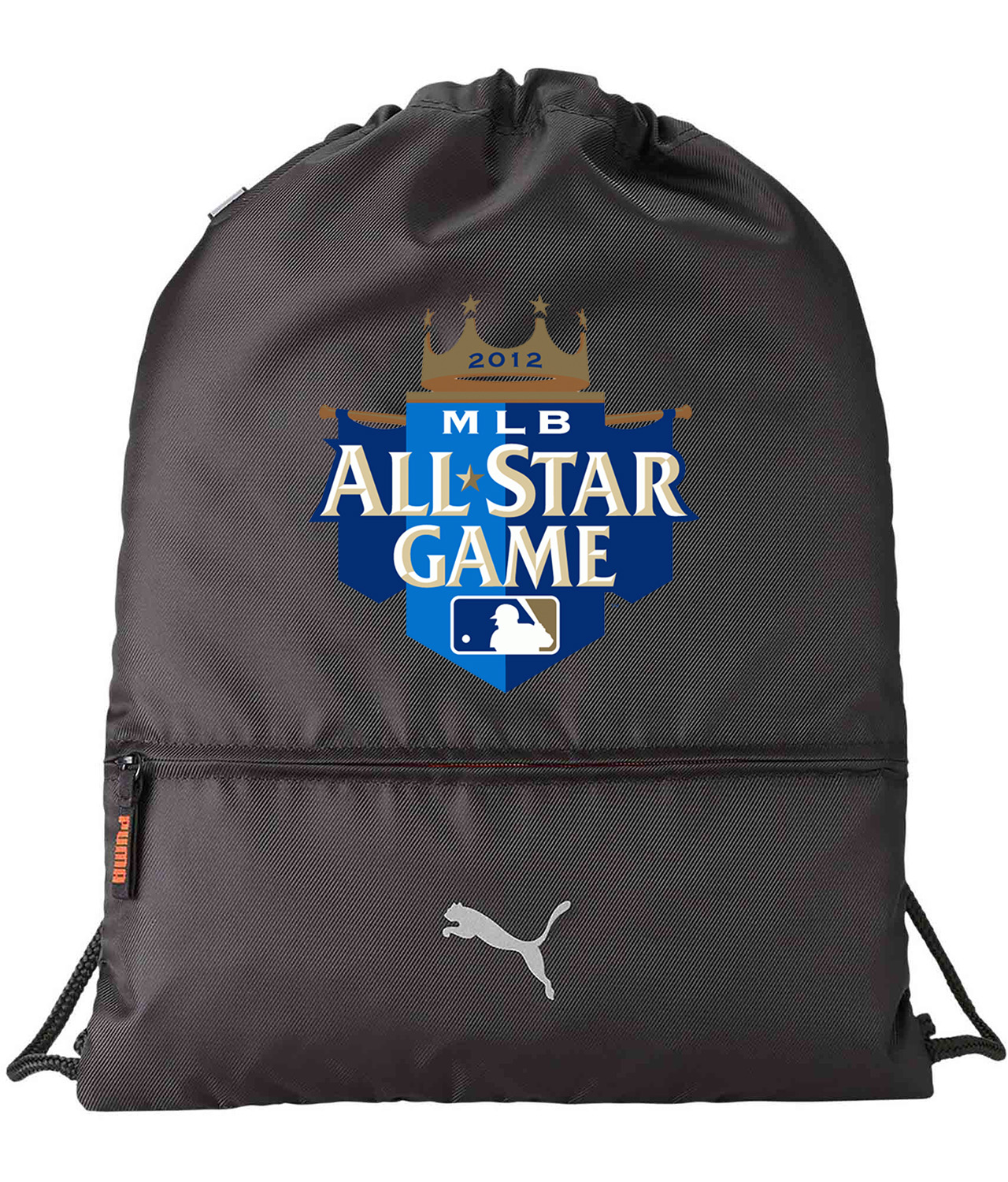 2012 MLB All-Star Game Kauffman Stadium Kansas City Missouri Baseball Logo Symbol Emblem Customized Design on Lightweight Drawstring Backpack Bag