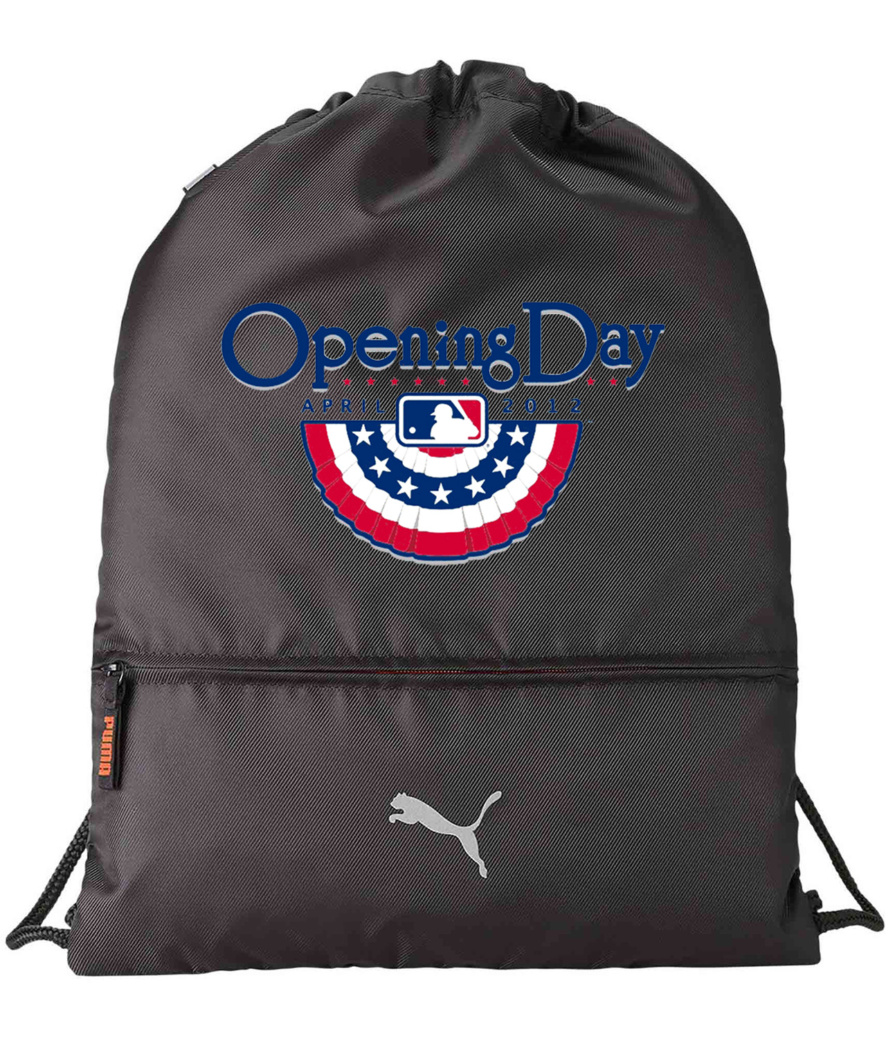 2012 MLB Opening Day Baseball Logo Symbol Emblem Customized Design on Lightweight Drawstring Backpack Bag