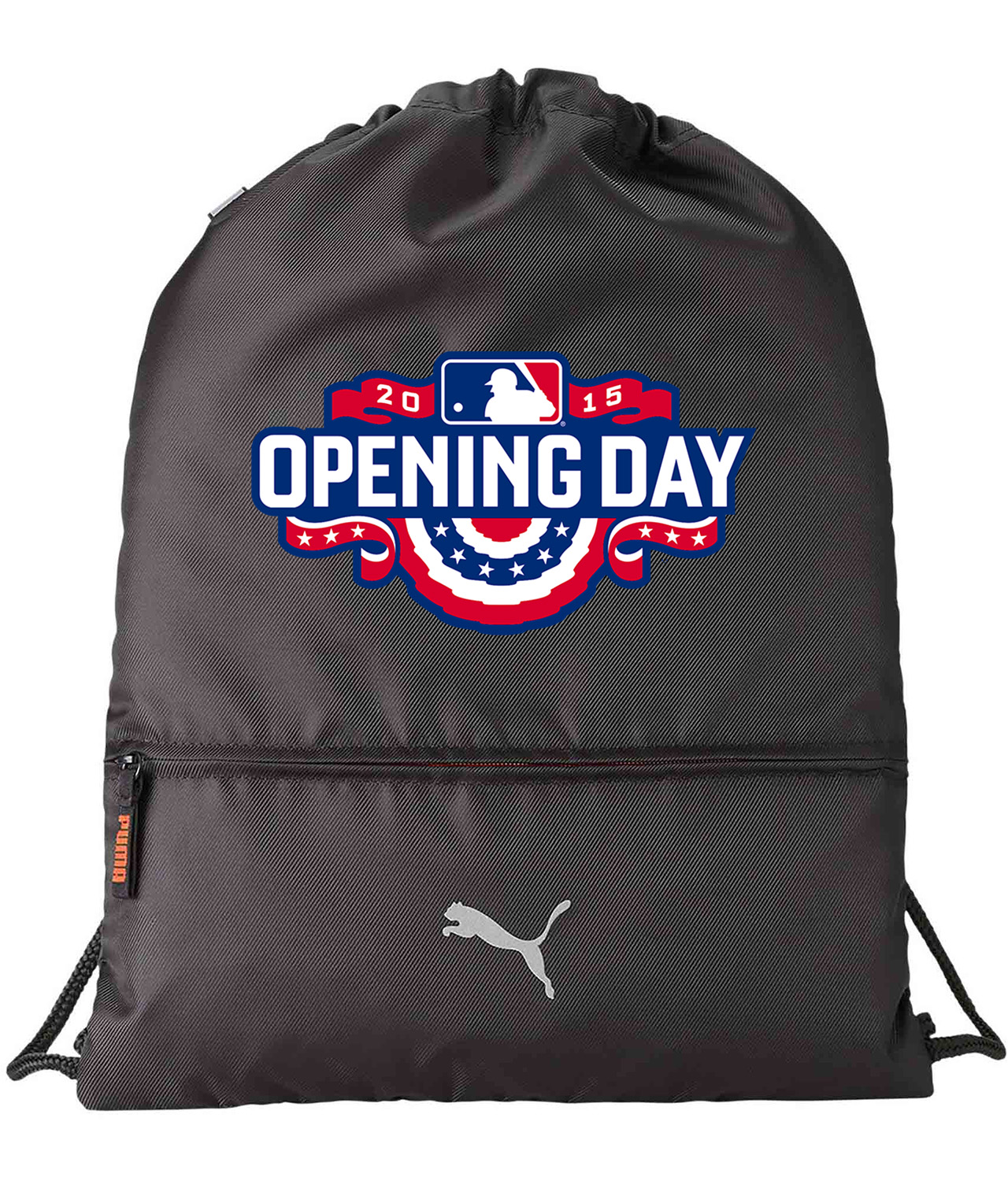 MLB 2015 Opening Day Baseball Logo Symbol Emblem Customized Design on Lightweight Drawstring Backpack Bag