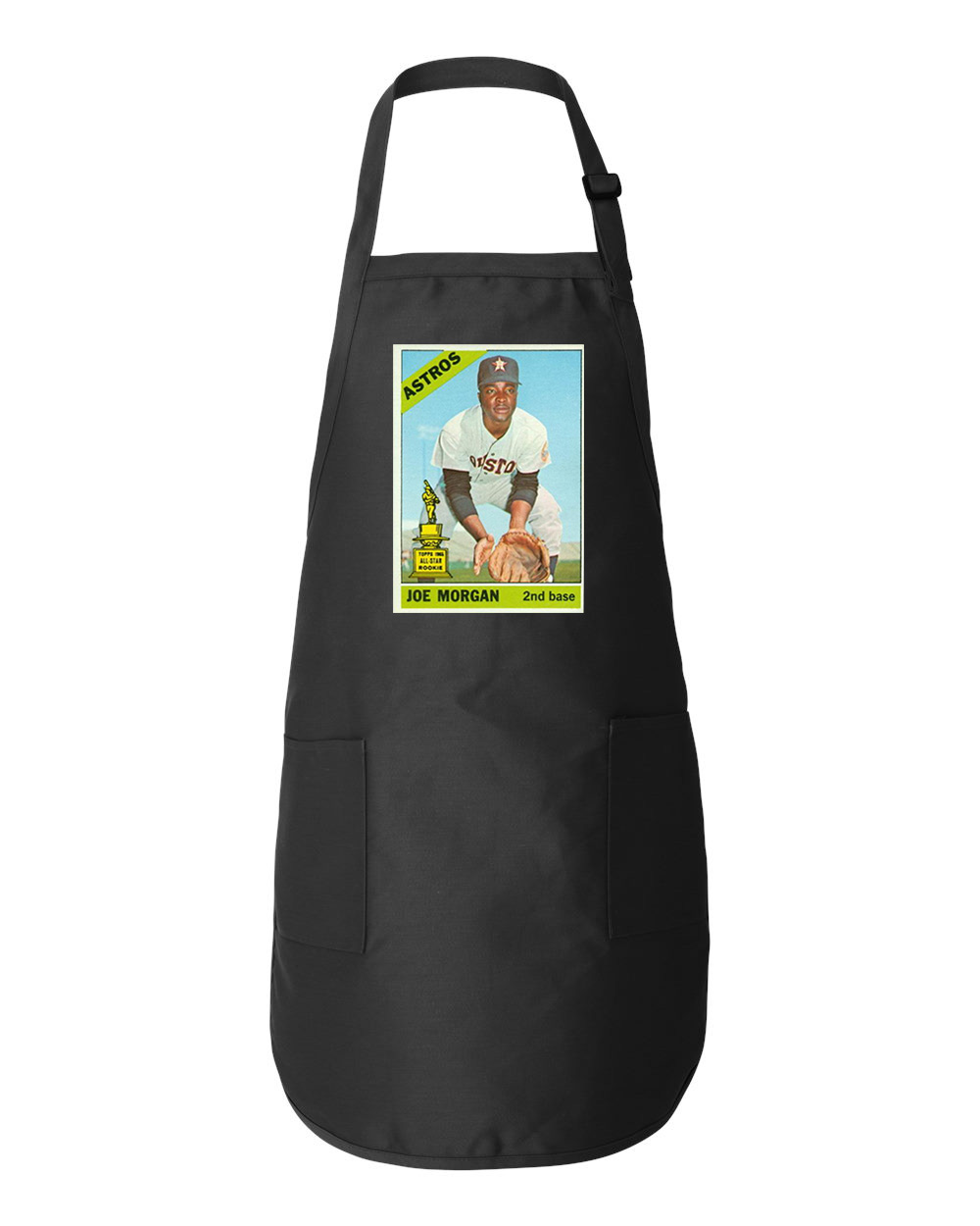 1965 Joe Morgan Houston Astros Photo Baseball Logo Symbol Emblem Customized Design on Full-Length Apron with Pockets