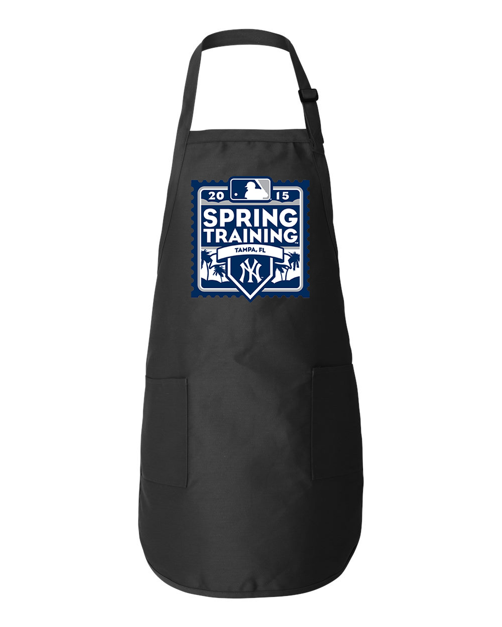 2015 New York Yankees Spring Training Baseball Logo Symbol Emblem Customized Design on Full-Length Apron with Pockets