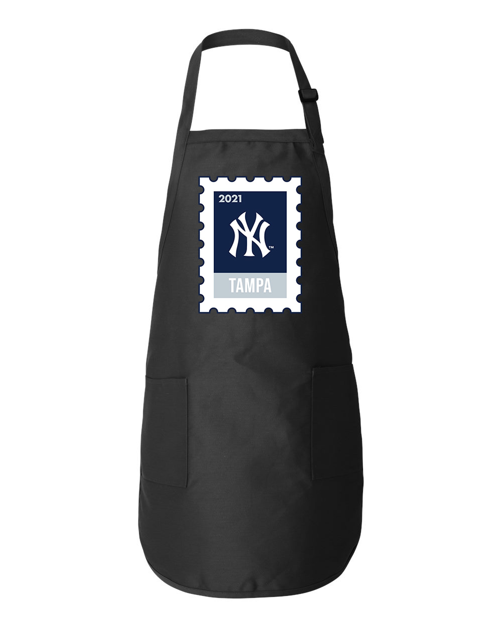 The New York Yankees 2021 Spring Training Baseball Logo Symbol Emblem Customized Design on Full-Length Apron with Pockets