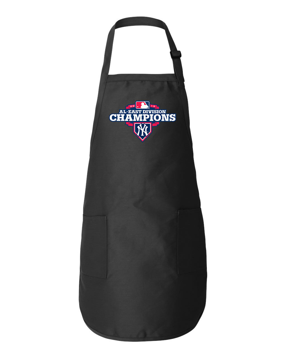 New York Yankees 2012 American League East Division Champions Baseball Logo Symbol Emblem Customized Design on Full-Length Apron with Pockets