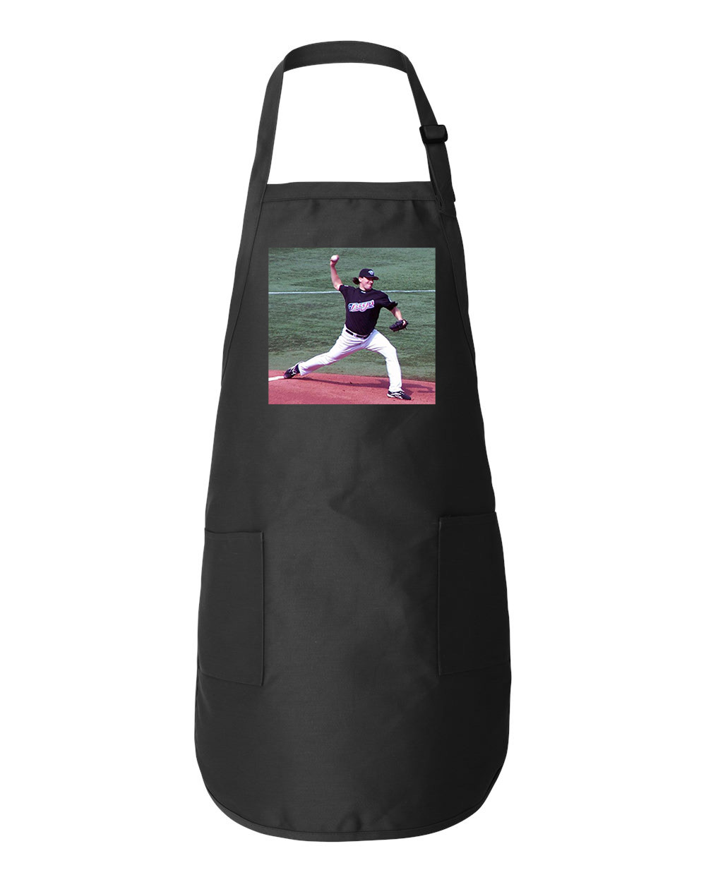 2006 Vinnie Chulk Toronto Blue Jays Photo Baseball Logo Symbol Emblem Customized Design on Full-Length Apron with Pockets